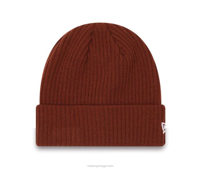 FFTN2518 New Era gorro marrom escuro com manguito de cor