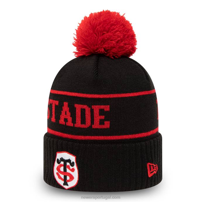 FFTN2522 New Era gorro bobble preto da equipe stade toulousain