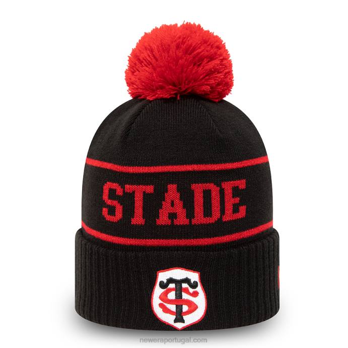 FFTN2522 New Era gorro bobble preto da equipe stade toulousain