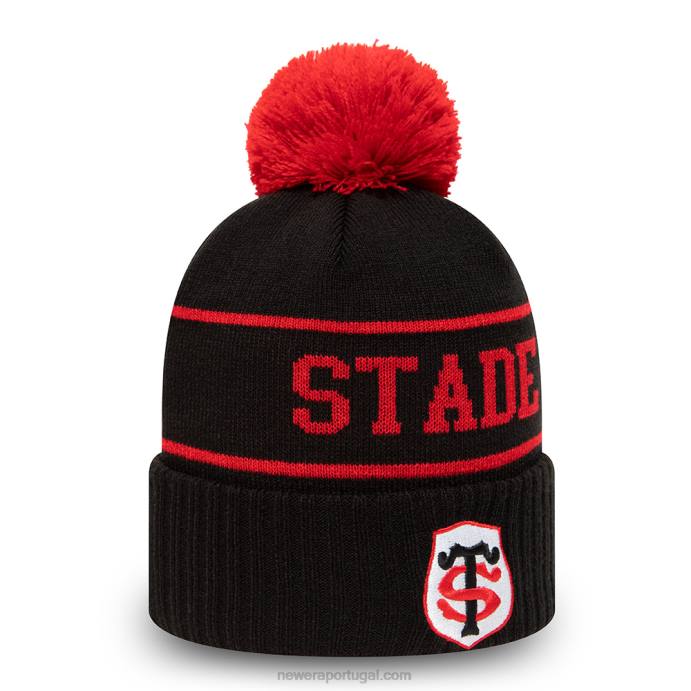 FFTN2522 New Era gorro bobble preto da equipe stade toulousain