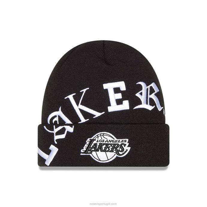 FFTN2525 New Era la lakers blackletter malha preta