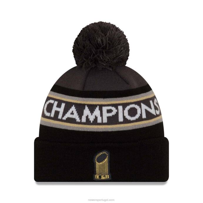 FFTN2535 New Era gorro de malha houston astros mlb world series champions preto