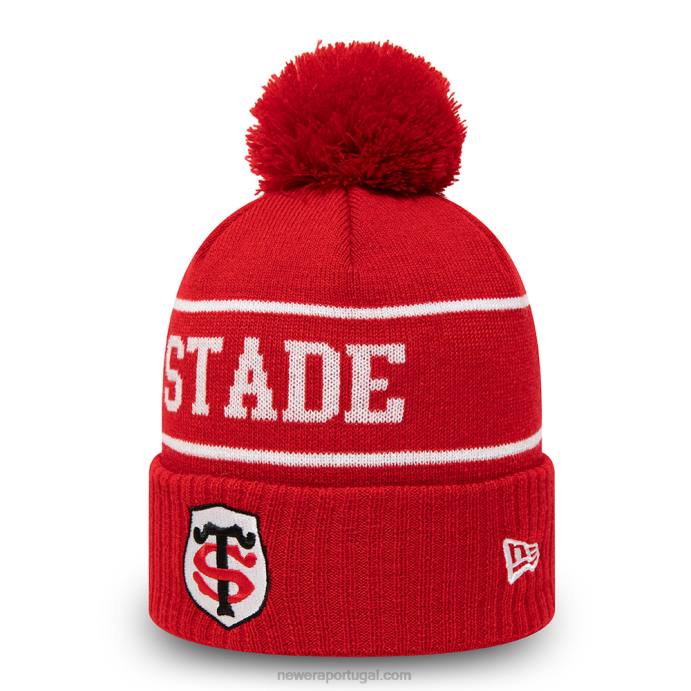 FFTN2540 New Era gorro bobble vermelho da equipe stade toulousain