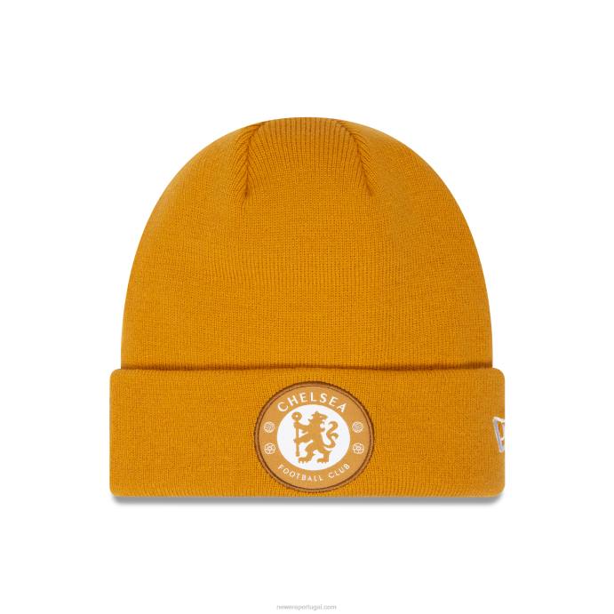 FFTN2542 New Era chelsea fc gorro de tricô laranja médio sazonal