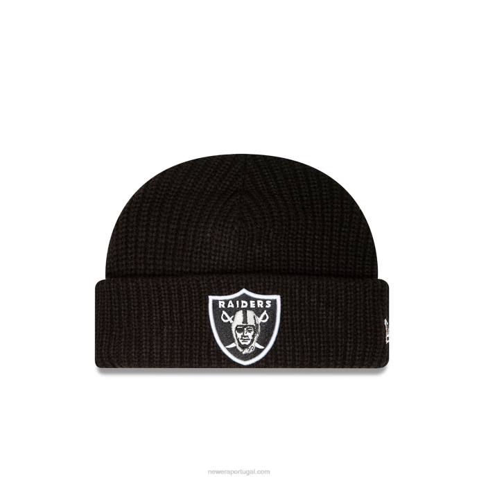 FFTN2545 New Era las vegas raiders skully team malha preta