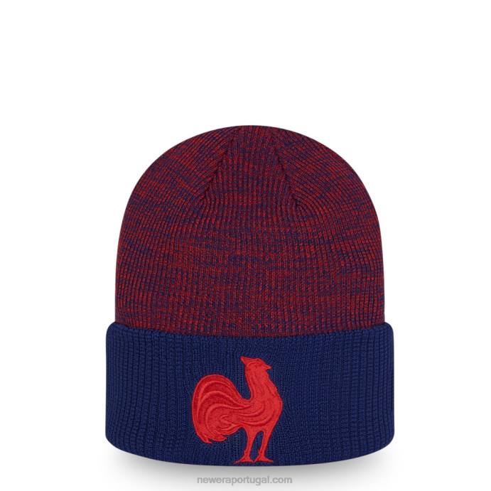 FFTN2558 New Era gorro de punho azul projetado para rúgbi da frança