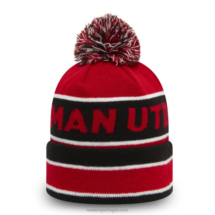 FFTN2559 New Era gorro manchester united listrado vermelho multi bobble