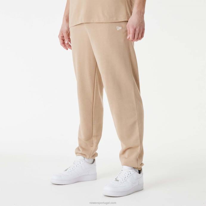 FFTN2585 New Era detroit tigers mlb calça jogger marrom com logo empilhado