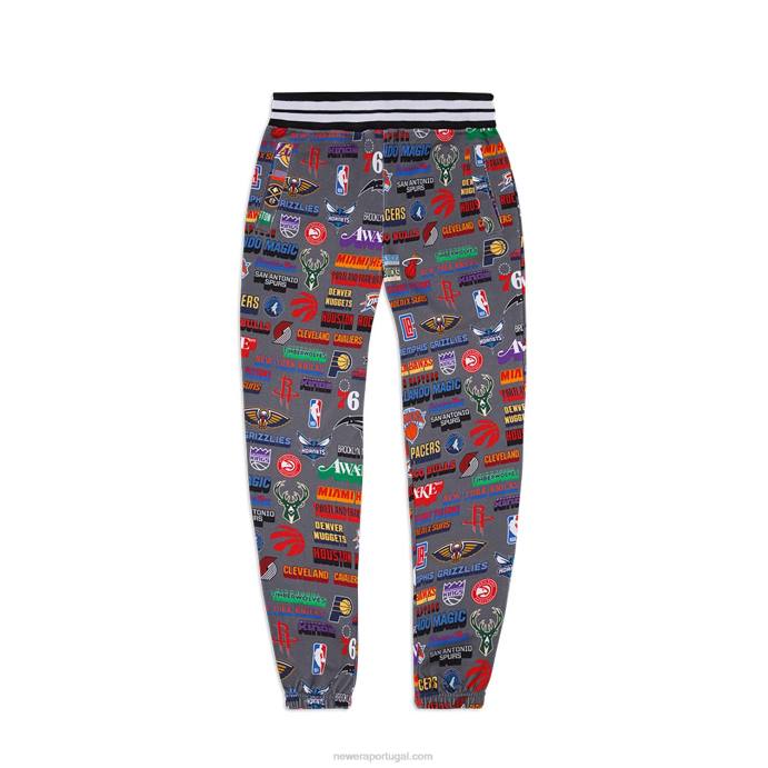 FFTN2589 New Era calça de moletom com estampa all over da wake x nba