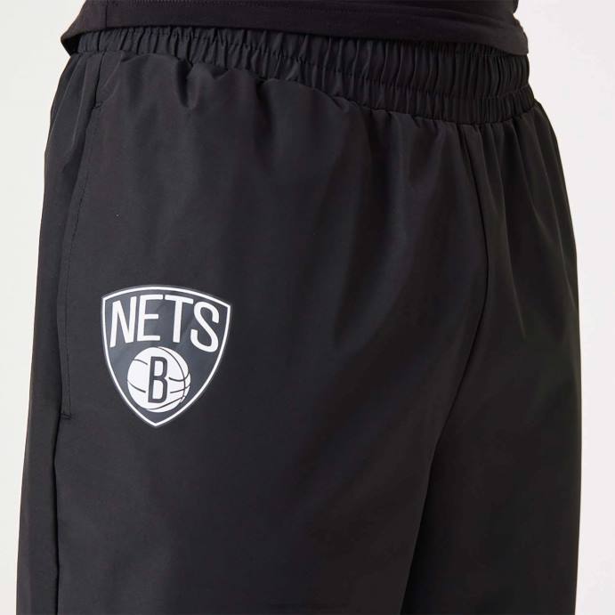 FFTN2591 New Era brooklyn nets nba all over print panel black joggers
