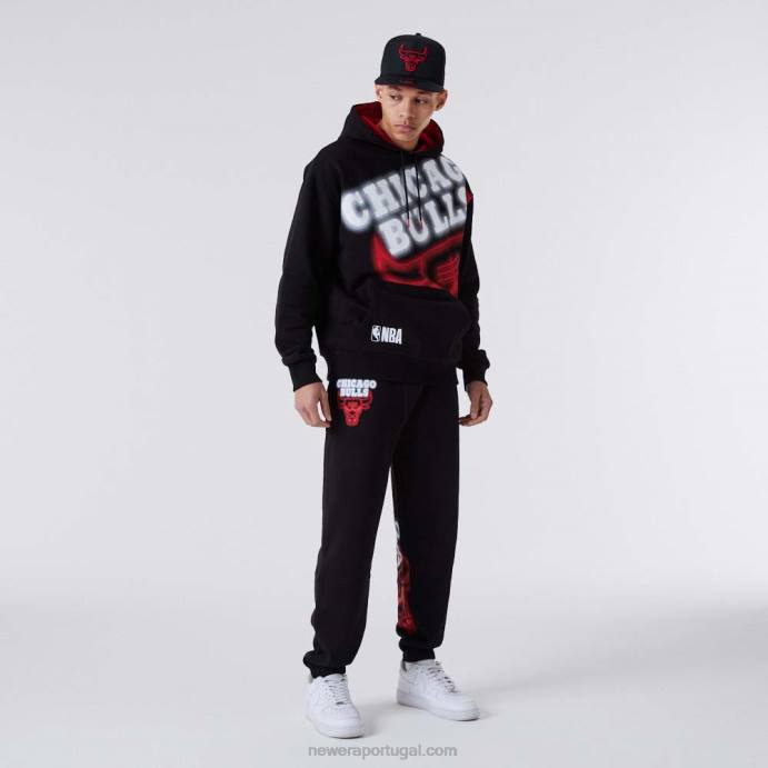 FFTN2592 New Era chicago bulls jogger preto neon