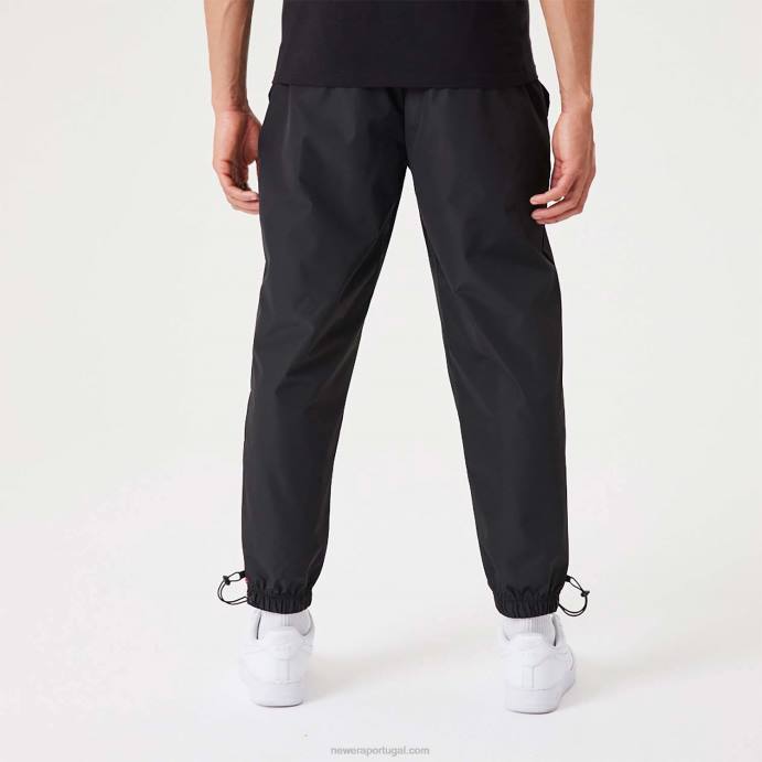 FFTN2593 New Era chicago bulls nba all over print panel black joggers