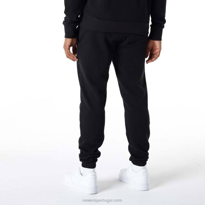FFTN2594 New Era calça jogger preta com logo da equipe do new york yankees