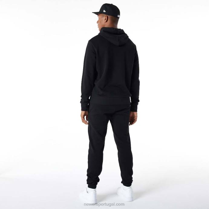 FFTN2594 New Era calça jogger preta com logo da equipe do new york yankees