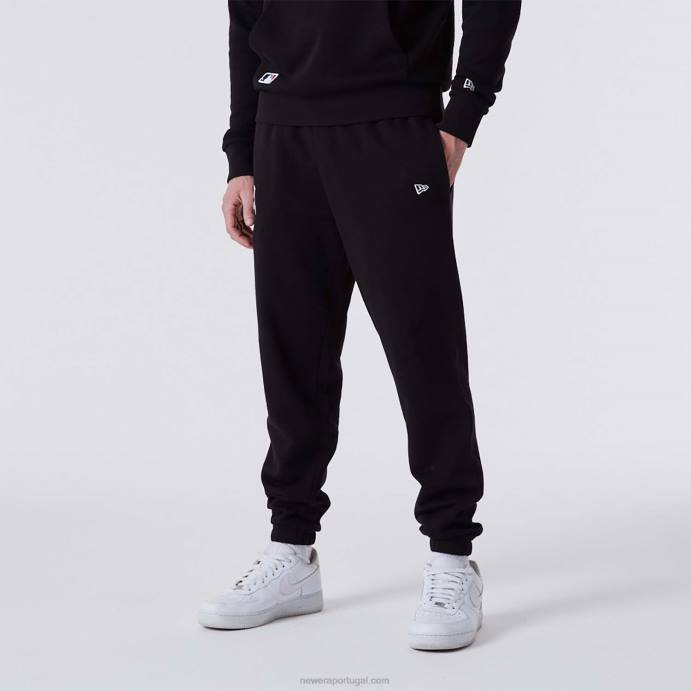 FFTN2594 New Era calça jogger preta com logo da equipe do new york yankees