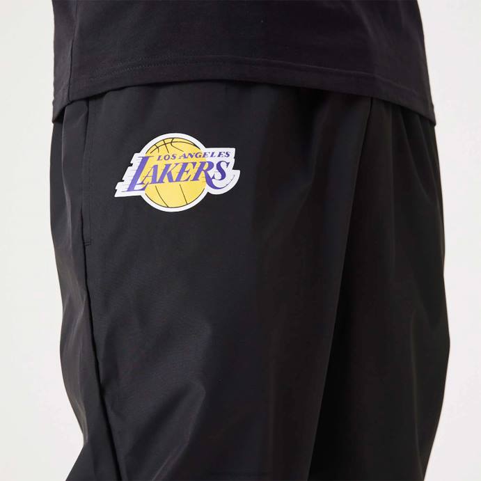 FFTN2595 New Era calça jogger preta la lakers nba all over estampada