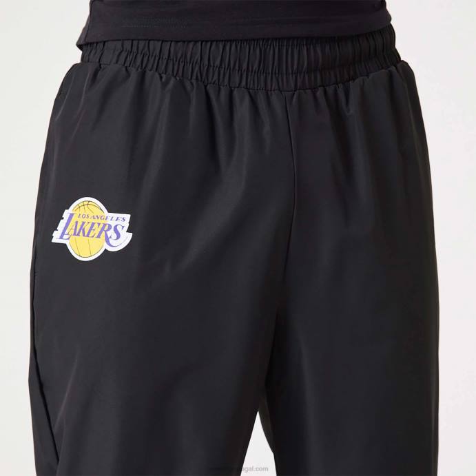 FFTN2595 New Era calça jogger preta la lakers nba all over estampada