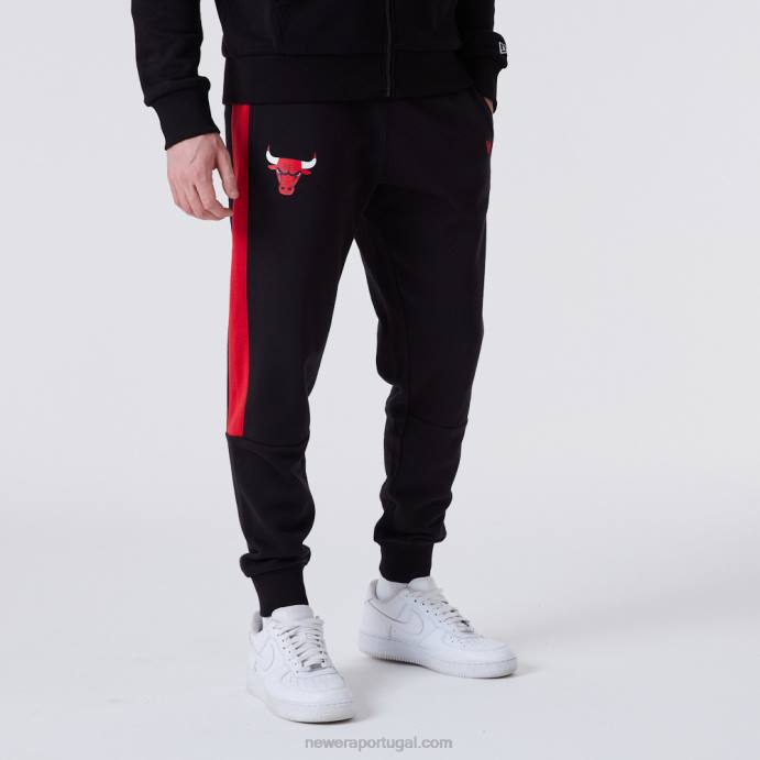 FFTN2598 New Era chicago bulls nba panel black joggers