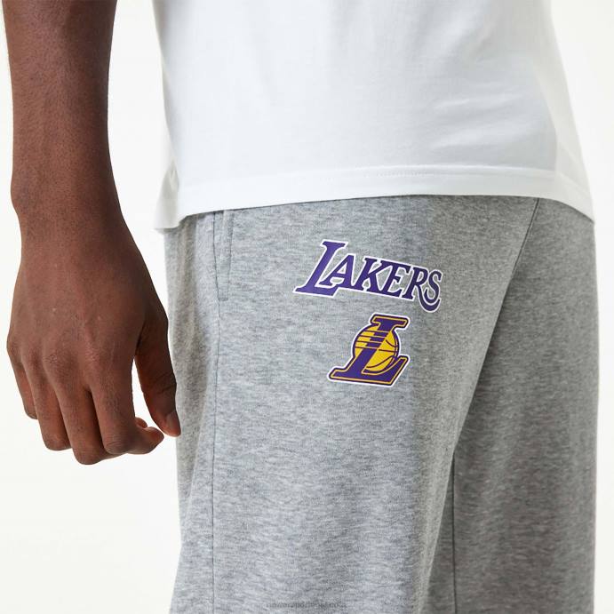 FFTN2599 New Era calça jogger cinza médio la lakers nba essentials