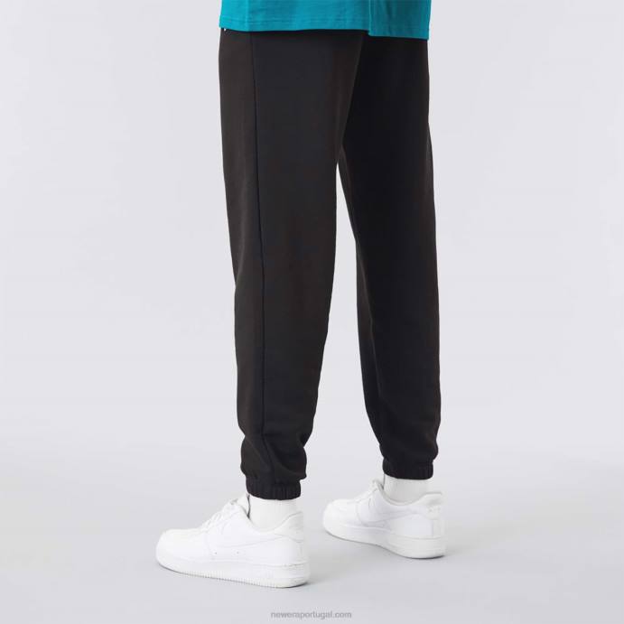 FFTN2600 New Era calça jogger preta la dodgers mlb team logo