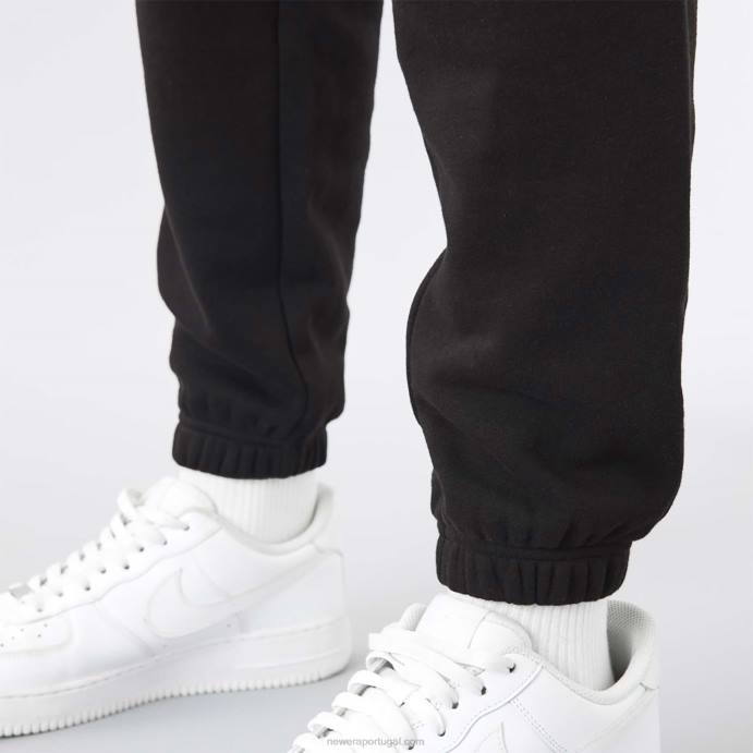 FFTN2600 New Era calça jogger preta la dodgers mlb team logo