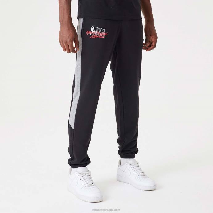 FFTN2601 New Era nba logo script joggers pretos
