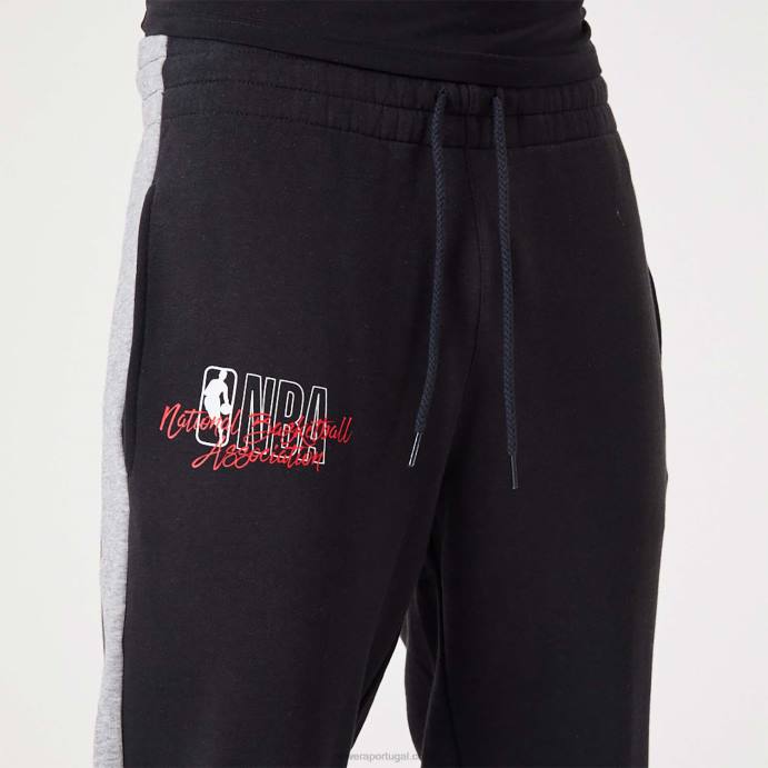 FFTN2601 New Era nba logo script joggers pretos