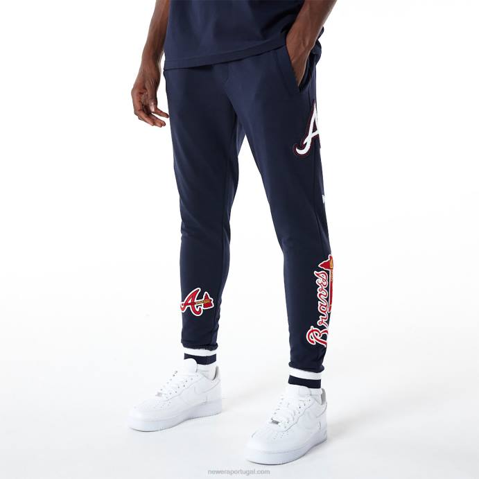 FFTN2602 New Era atlanta braves mlb logo select navy joggers