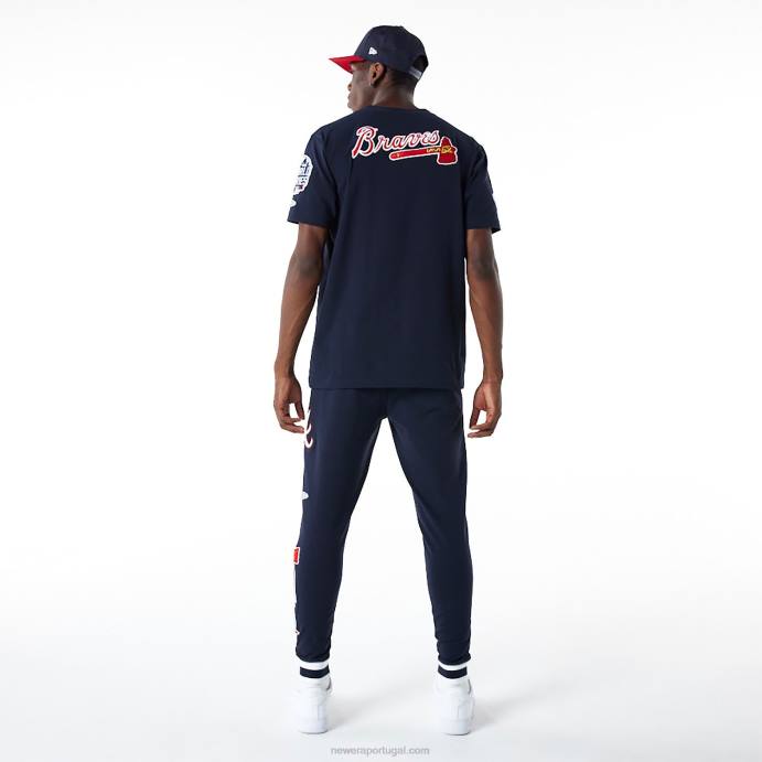 FFTN2602 New Era atlanta braves mlb logo select navy joggers