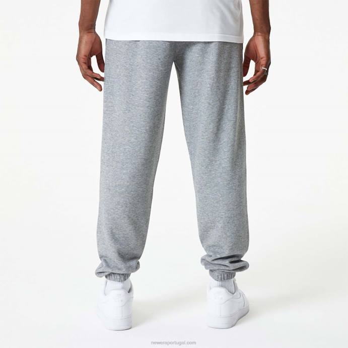 FFTN2603 New Era calça jogger cinza médio new york yankees mlb league essencial