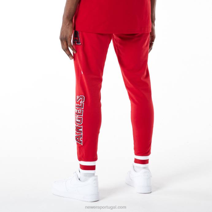 FFTN2606 New Era calça jogger vermelha la angeles mlb logo select