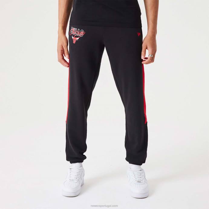 FFTN2607 New Era chicago bulls nba script black joggers