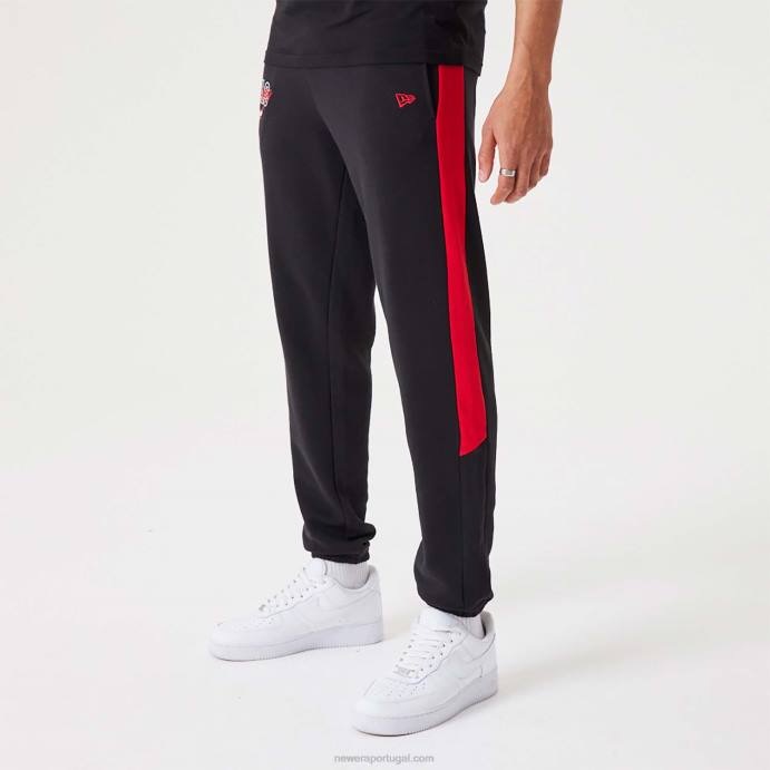 FFTN2607 New Era chicago bulls nba script black joggers
