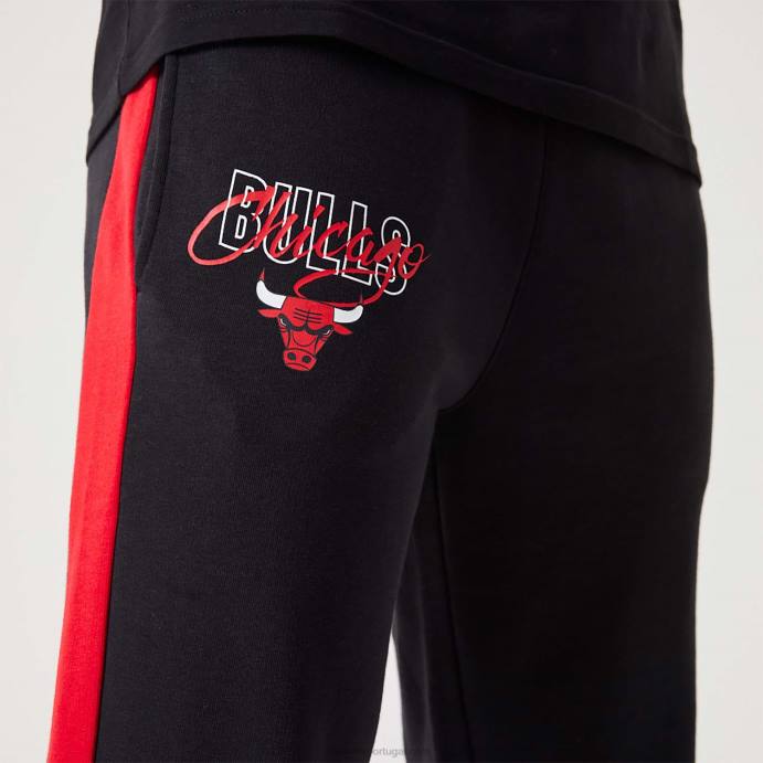FFTN2607 New Era chicago bulls nba script black joggers