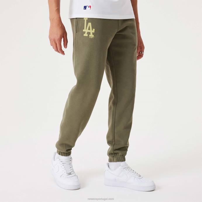 FFTN2609 New Era calça jogger verde médio la dodgers mlb league essencial