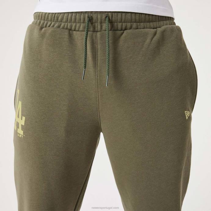 FFTN2609 New Era calça jogger verde médio la dodgers mlb league essencial