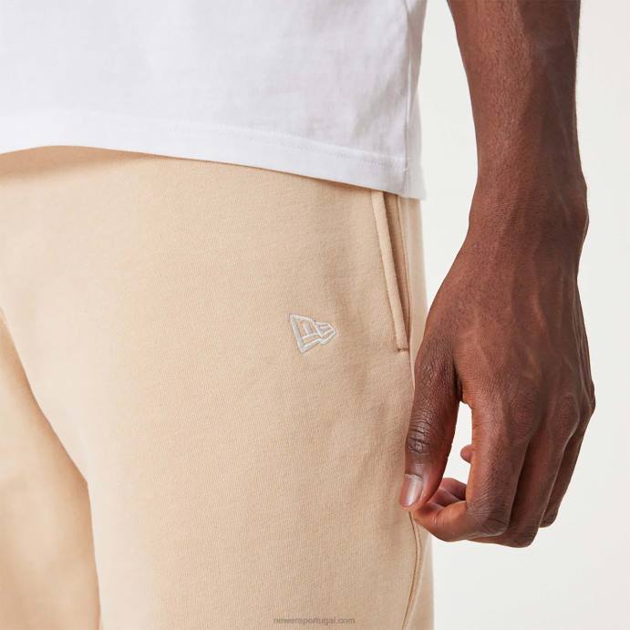 FFTN2613 New Era calça jogger bege claro essencial new york yankees mlb league