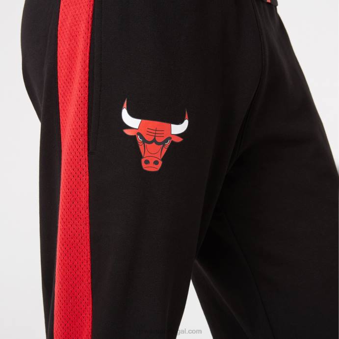 FFTN2614 New Era chicago bulls nba team logo listra joggers pretos