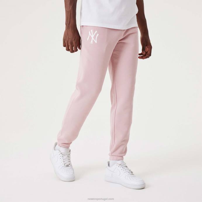 FFTN2617 New Era jogger rosa pastel new york yankees mlb league essencial