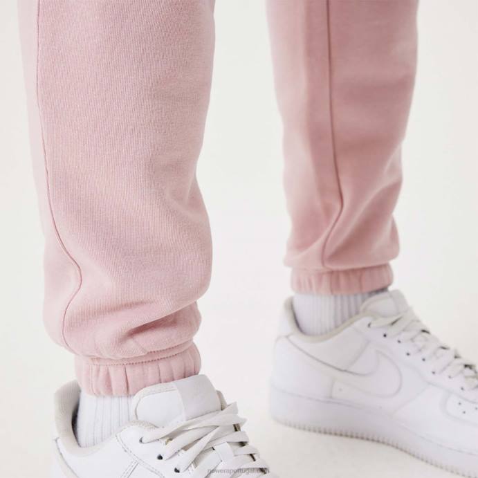 FFTN2617 New Era jogger rosa pastel new york yankees mlb league essencial