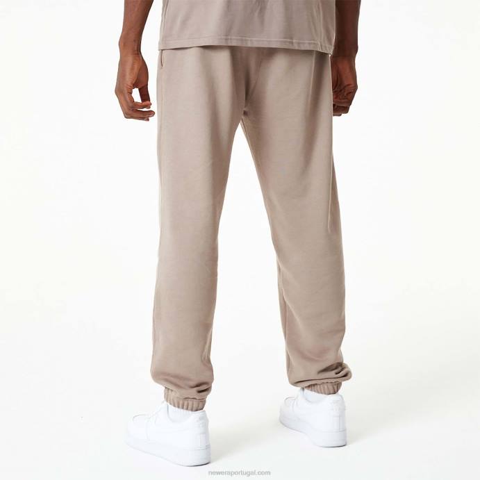 FFTN2622 New Era calça jogger cinza com logo bordado new york yankees mlb