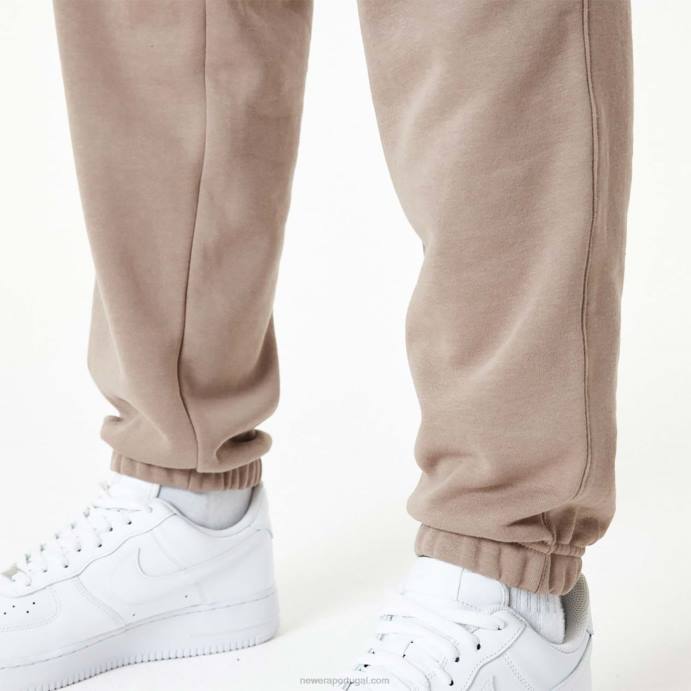 FFTN2622 New Era calça jogger cinza com logo bordado new york yankees mlb
