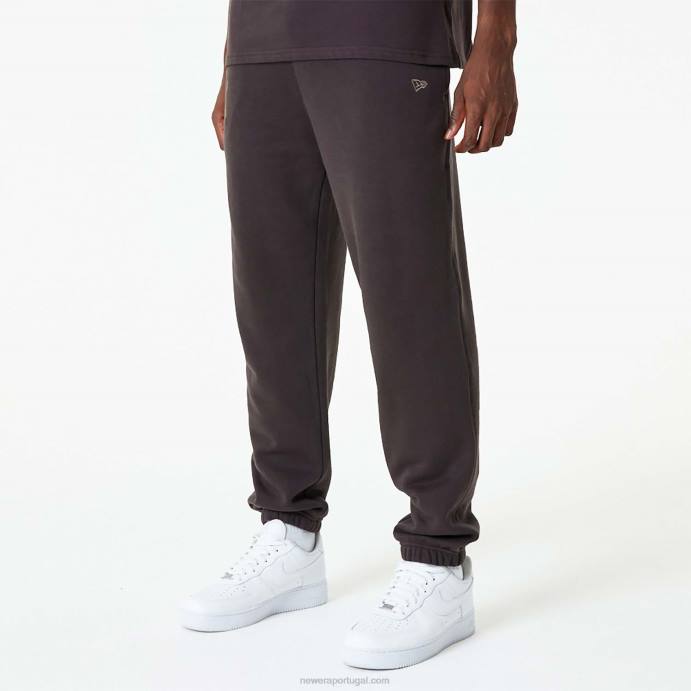 FFTN2623 New Era calça jogger madeira queimada new york yankees mlb logo bordado