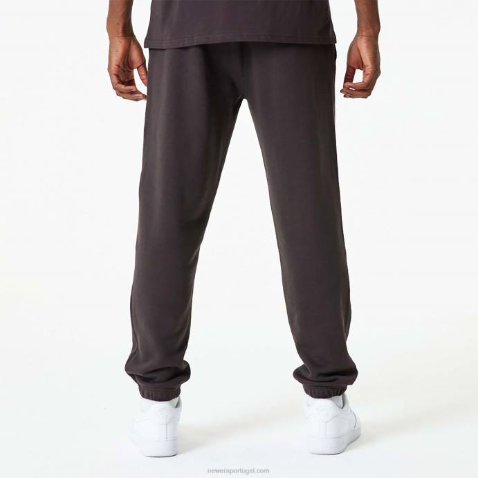 FFTN2623 New Era calça jogger madeira queimada new york yankees mlb logo bordado
