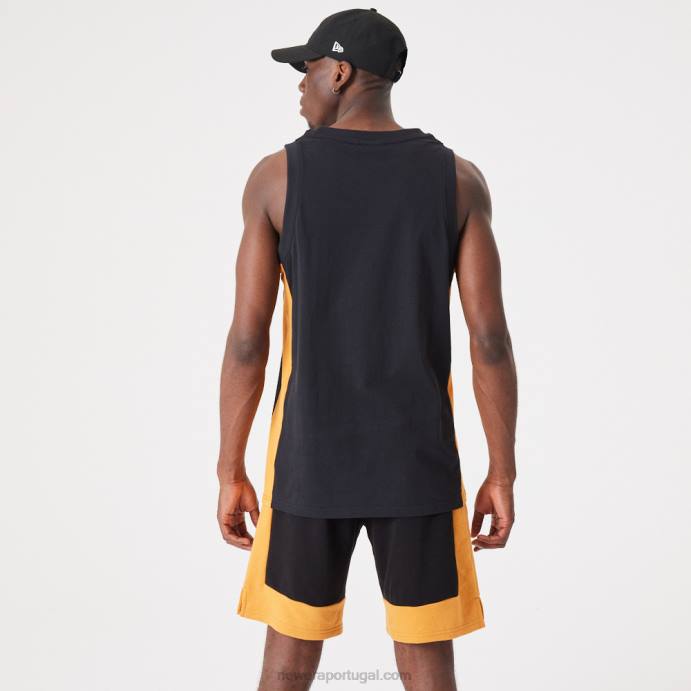 FFTN2841 New Era regata oversized preta contemporânea