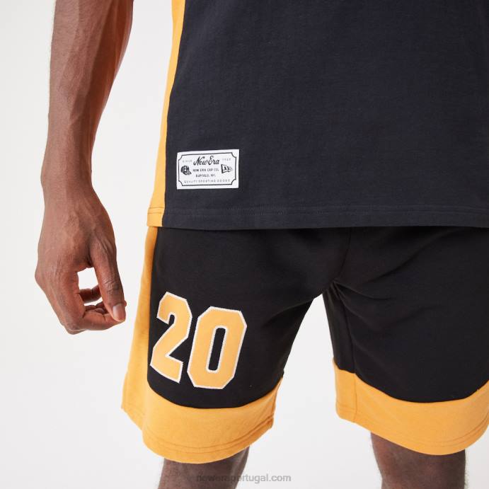 FFTN2841 New Era regata oversized preta contemporânea
