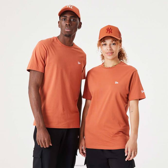 FFTN2843 New Era camiseta marrom médio essencial