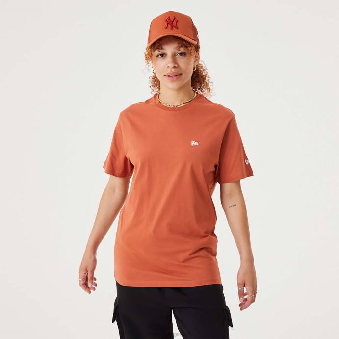 FFTN2843 New Era camiseta marrom médio essencial