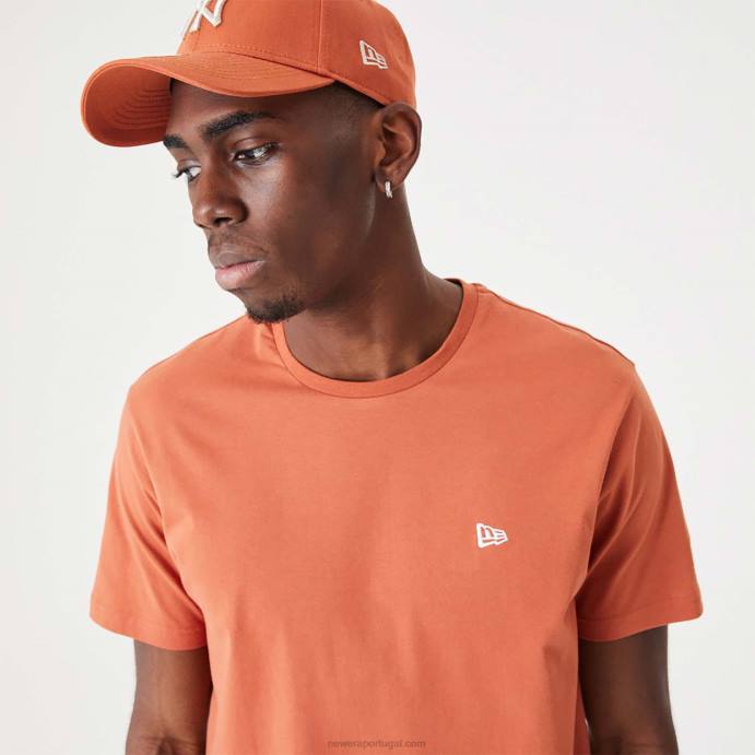 FFTN2843 New Era camiseta marrom médio essencial