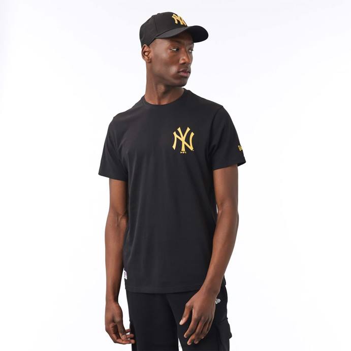 FFTN2847 New Era camiseta preta essencial do new york yankees mlb league